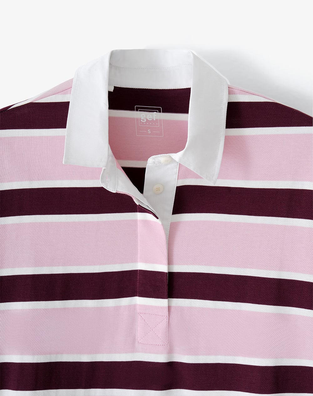 Polo manga corta oversize algodón rayas mujer - imagen 7