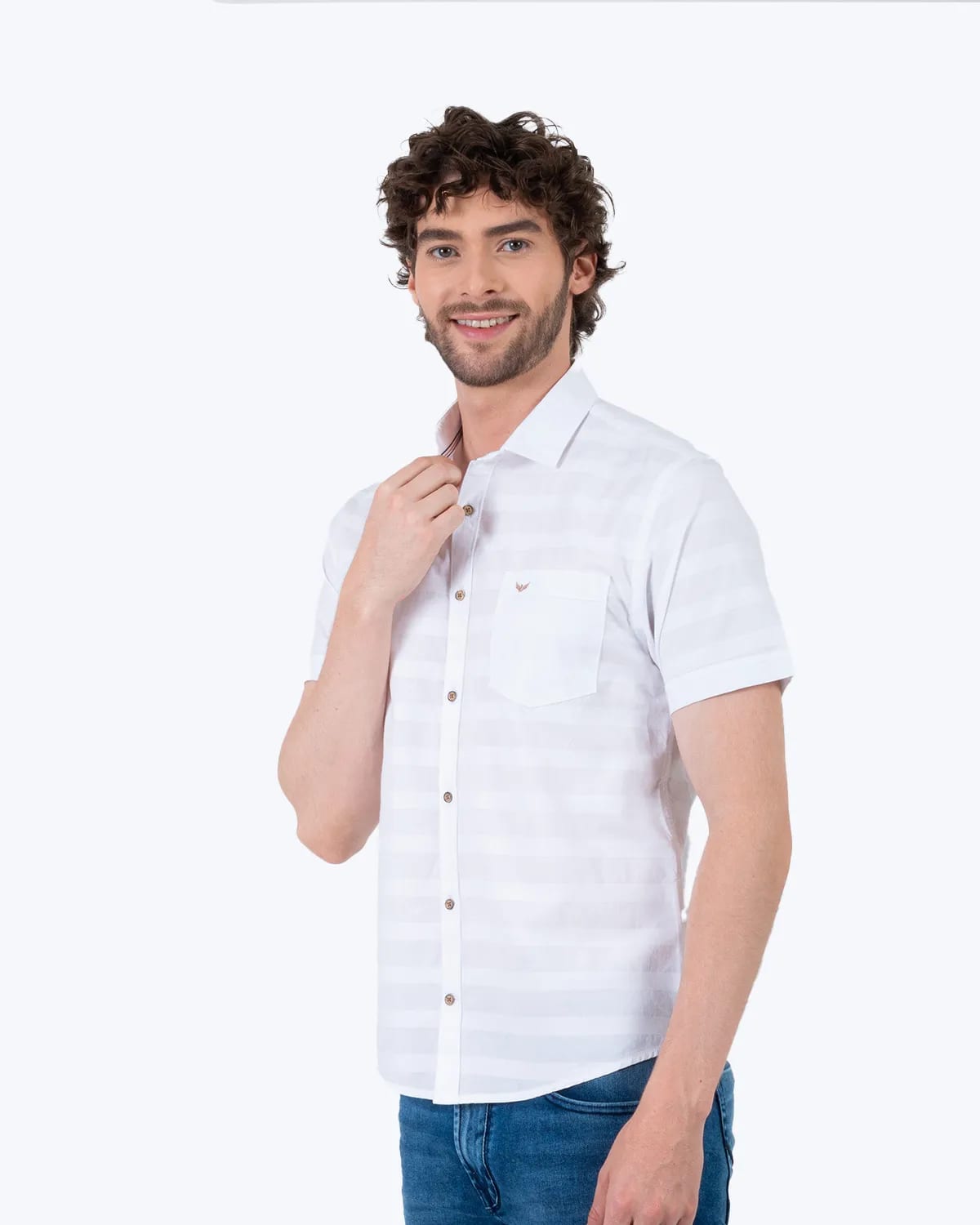 Camisa blanca manga corta para hombre - imagen 43