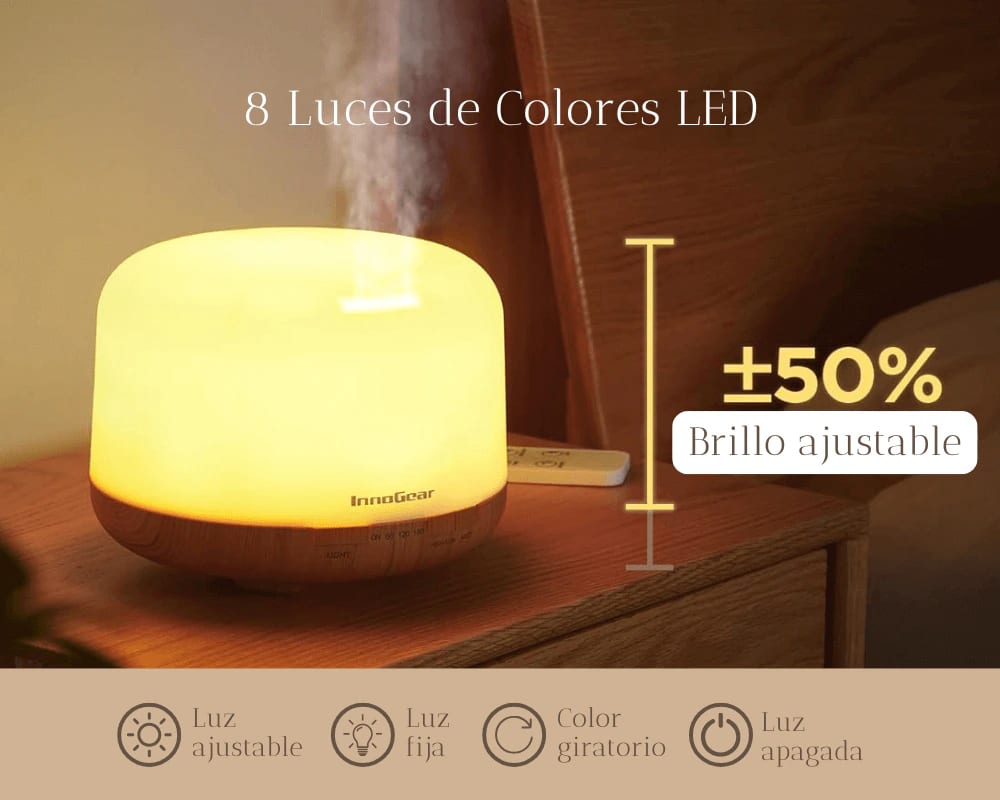 Difusor 500ml con Control Remoto - Hasta 18h de Aromaterapia - imagen 1
