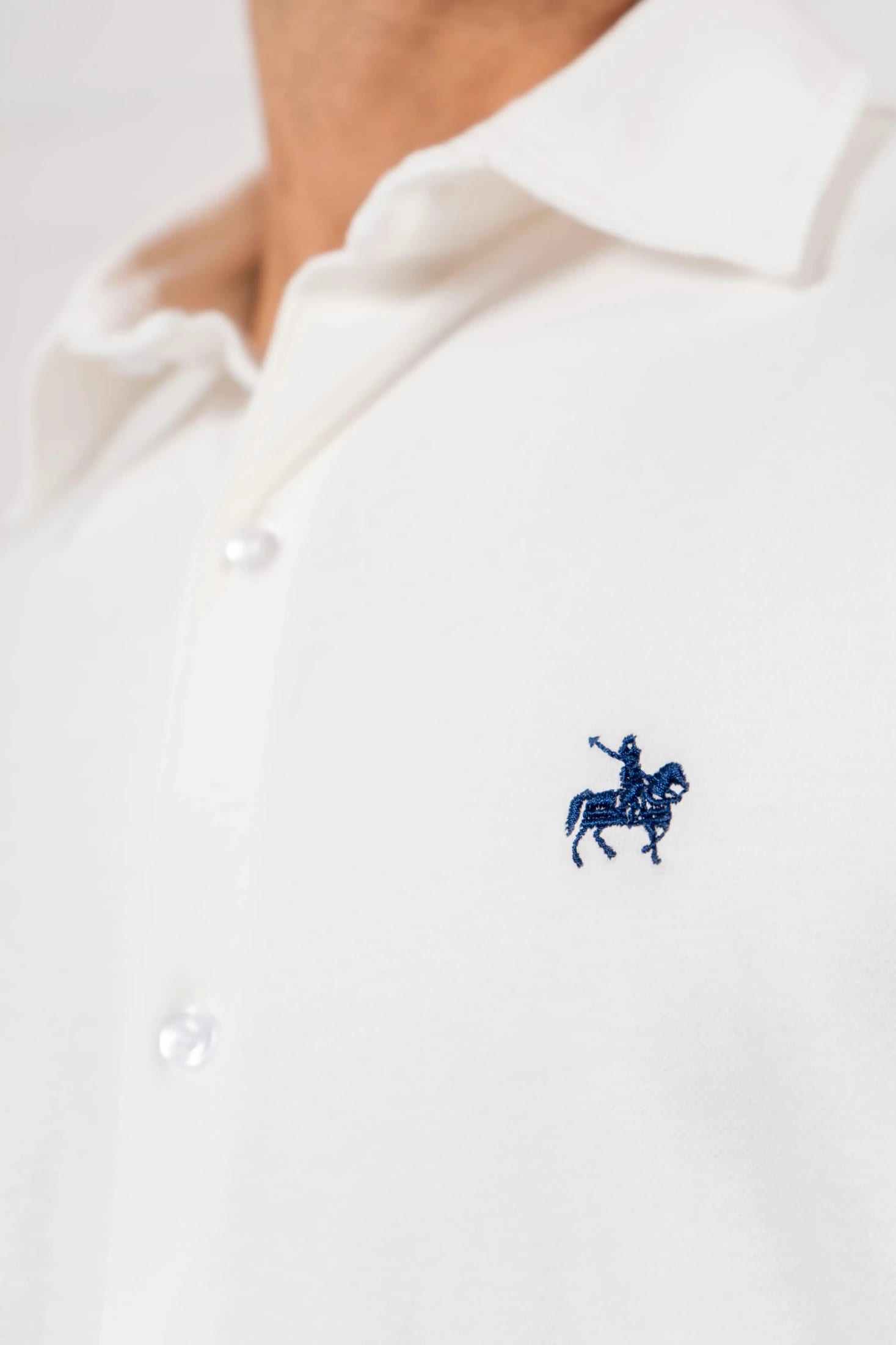 Camisa Pique Premium Hombre Blanco - imagen 2