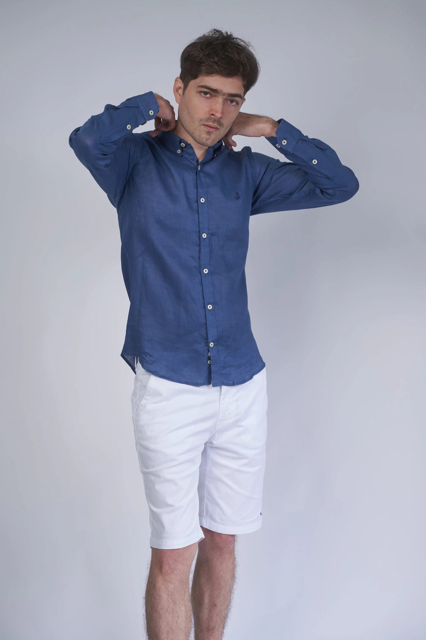 Camisa Lino Azul - imagen 3
