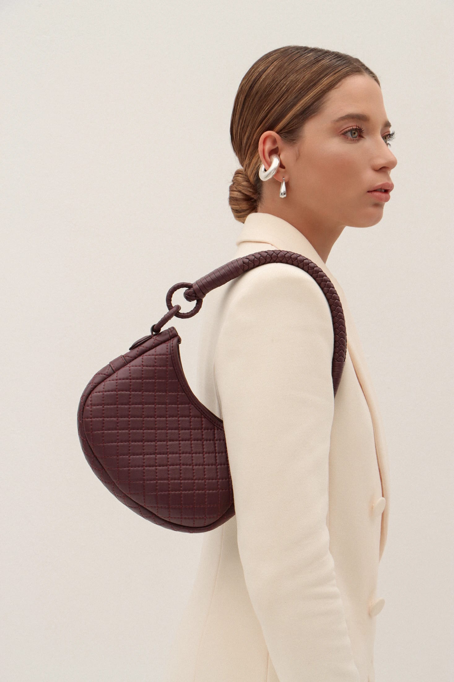 Saddle Mini, Shoulder Bag - Burgundy - imagen 1