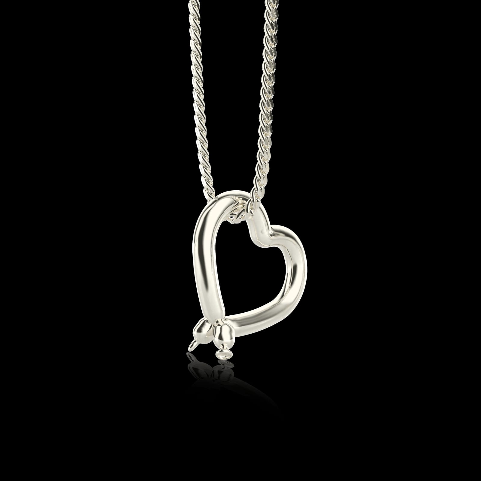 Collar Corazon Latex Balloon Plata 925 - imagen 2