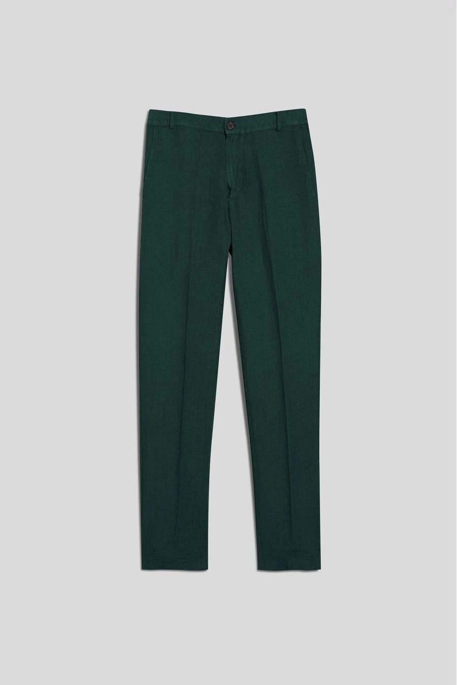 Men's linen pants dark green donato - imagen 1