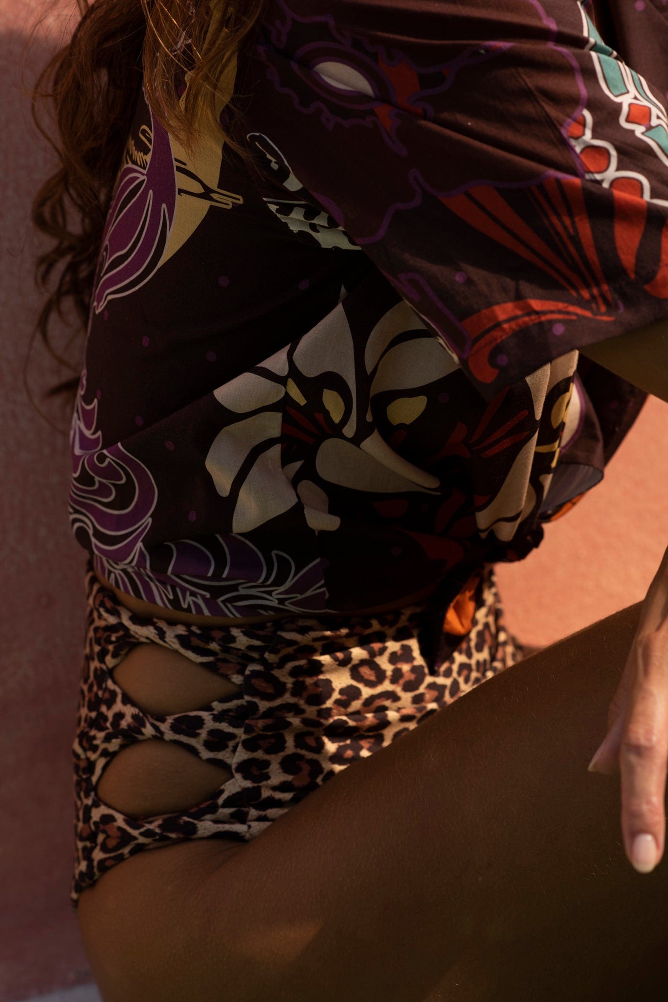 Tomaso Cotton Shirt / Brown Moonlight Garden - imagen 3