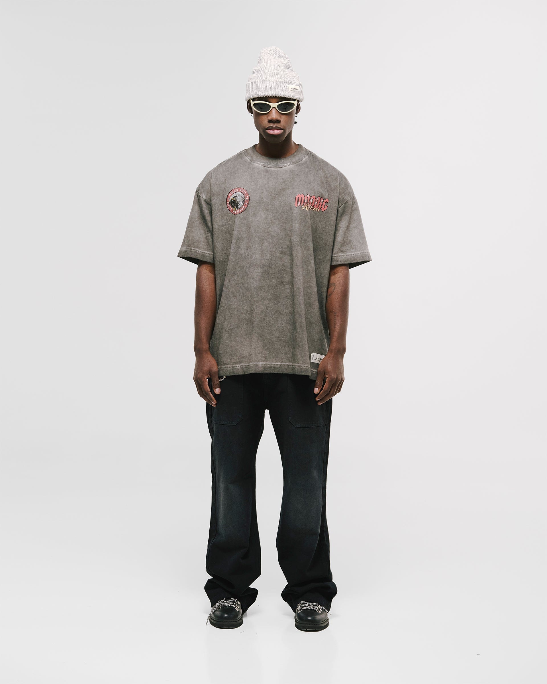 Camiseta Oversized Monoic Eagle - Gris Desgastado - imagen 5