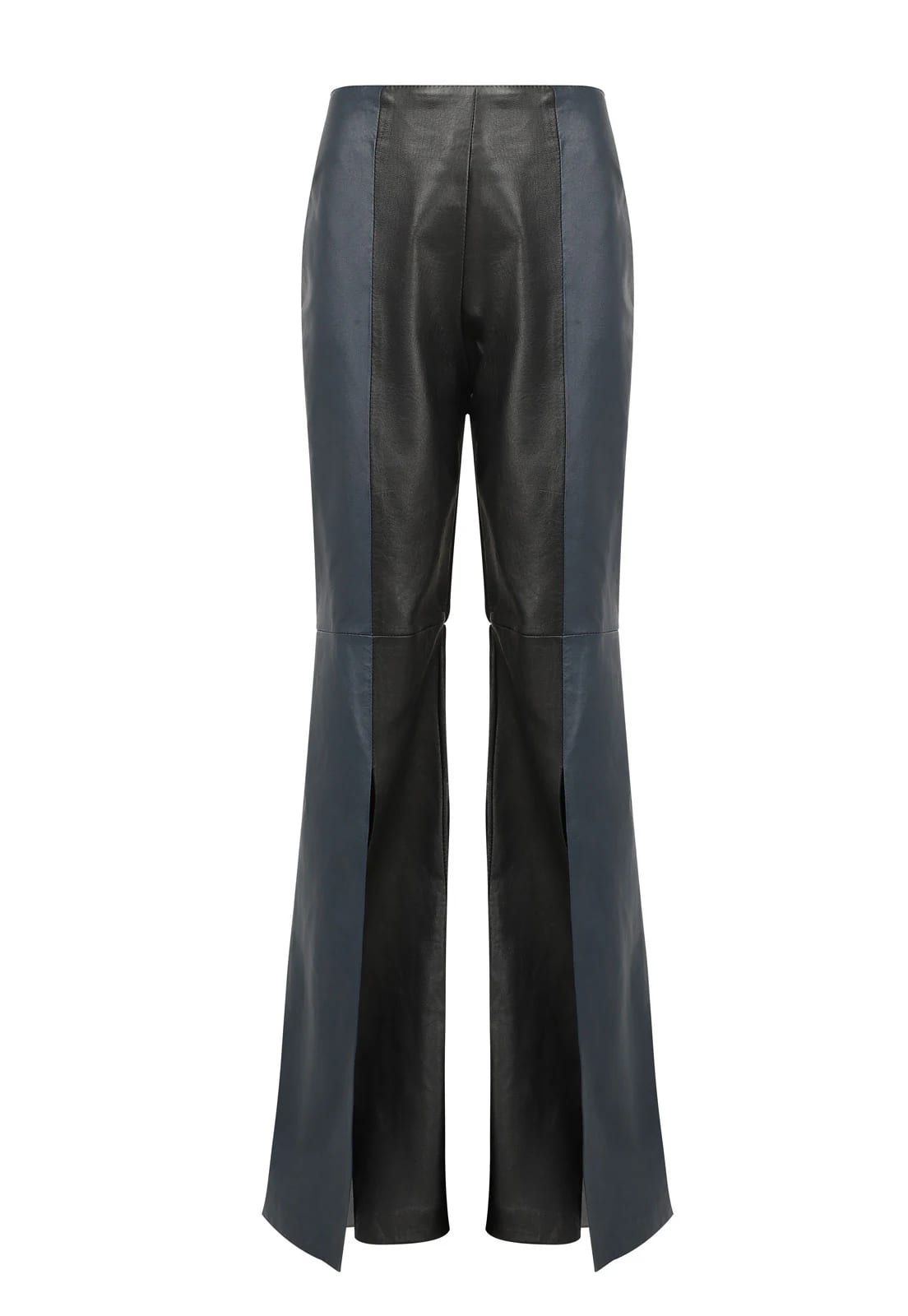 TWO-TONE LEATHER OPEN BOOT TROUSERS - imagen 2