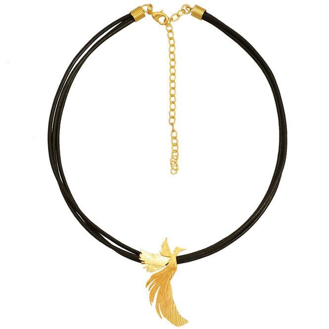 Collar Cuero Ave Fénix Resiliencia - imagen 1