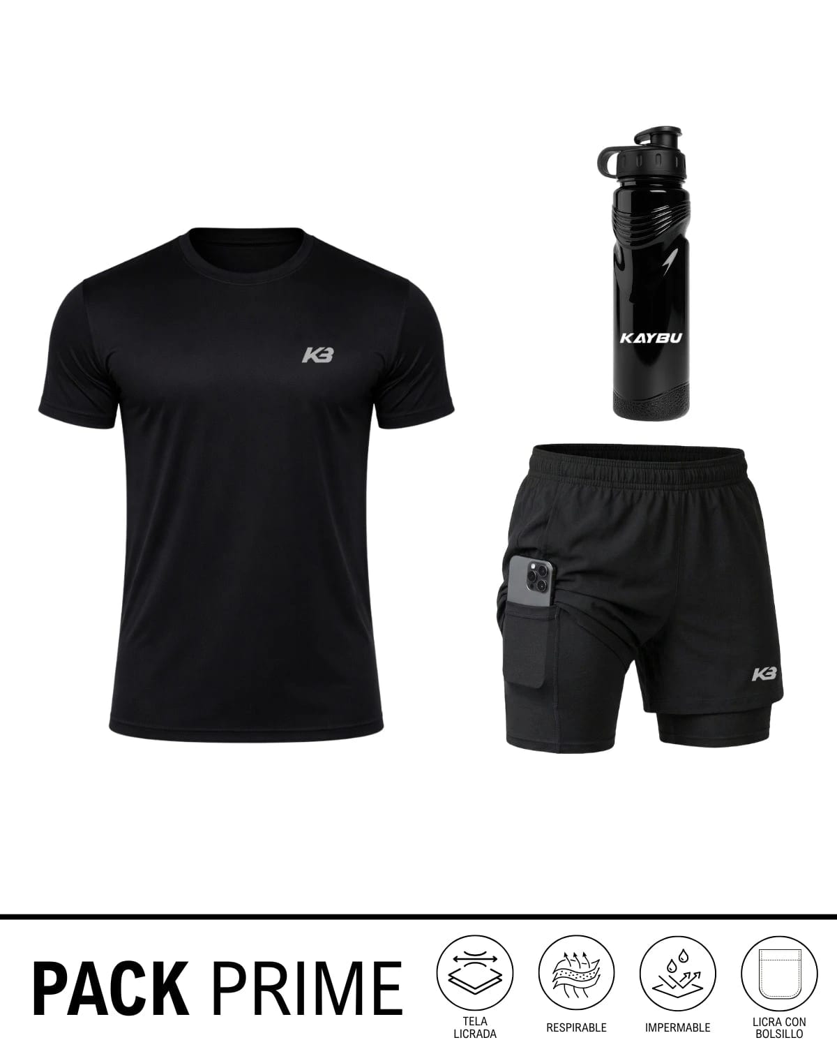 Pack Prime Franela y Pantaloneta + Termo | KBMEN RF.410 - imagen 1