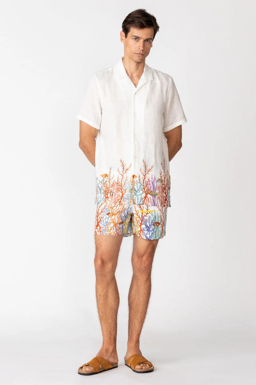 Men's linen shirt white vega - imagen 1