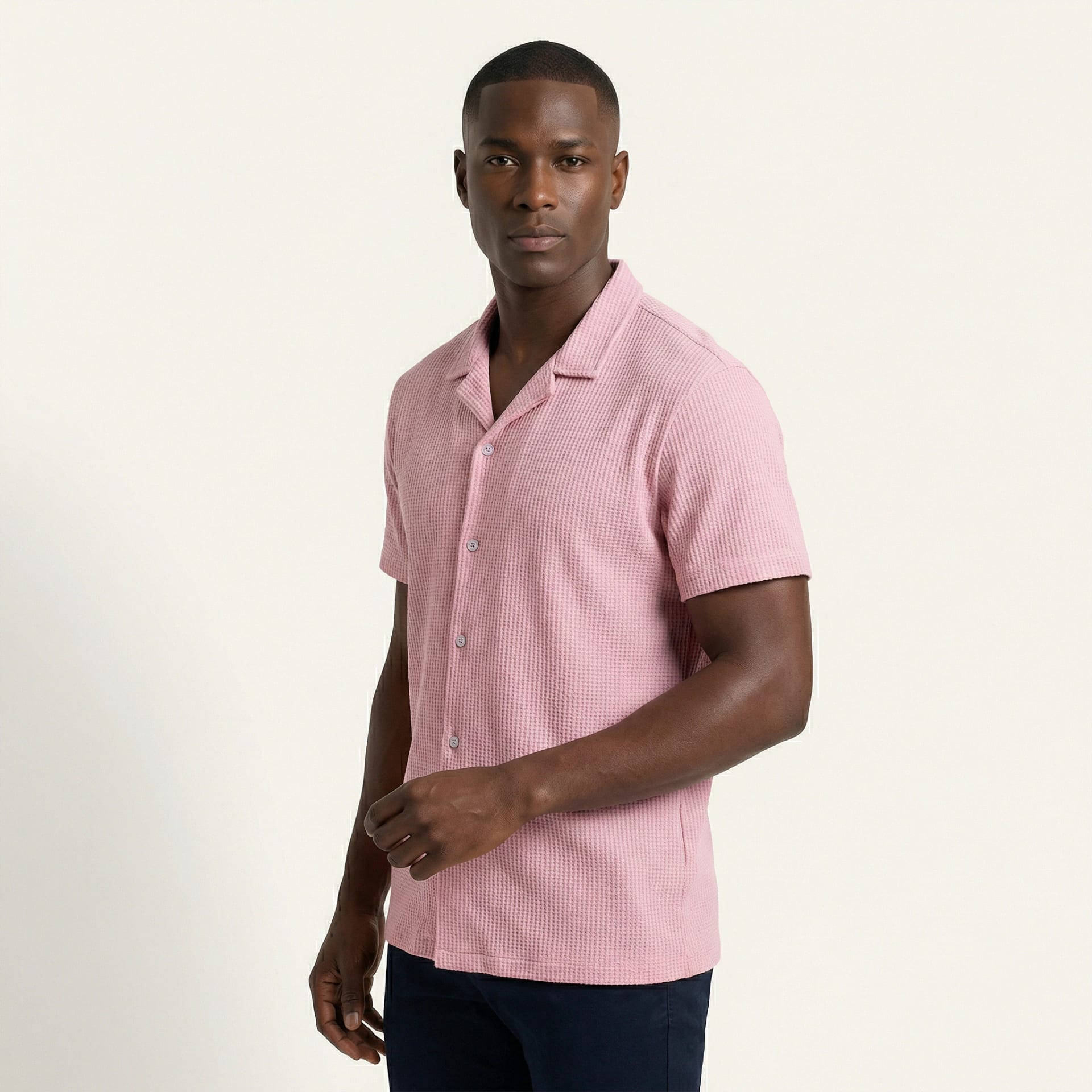 Camisa Texturizada Bowling Rosa C224 - imagen 4