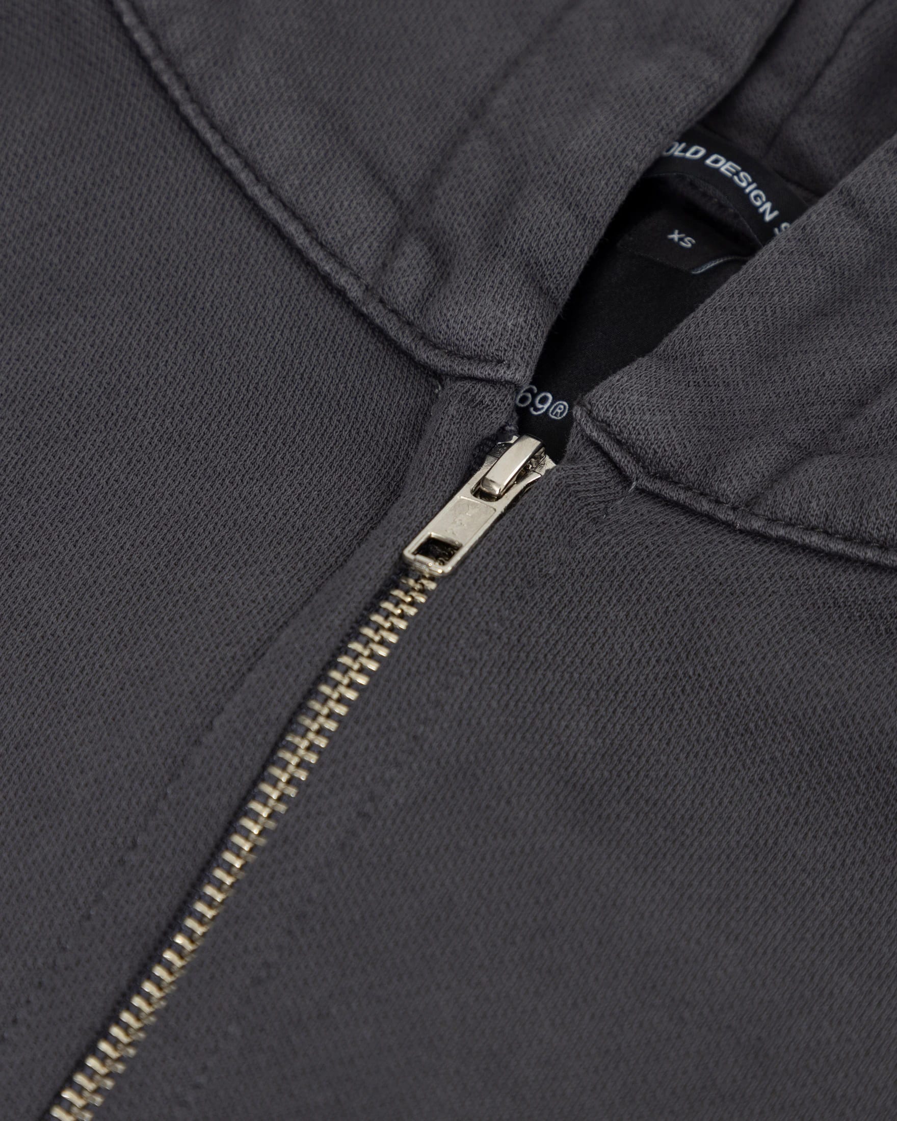 Line Basic Boxy Fit Zip Up Hoodie Dark Gray - imagen 6