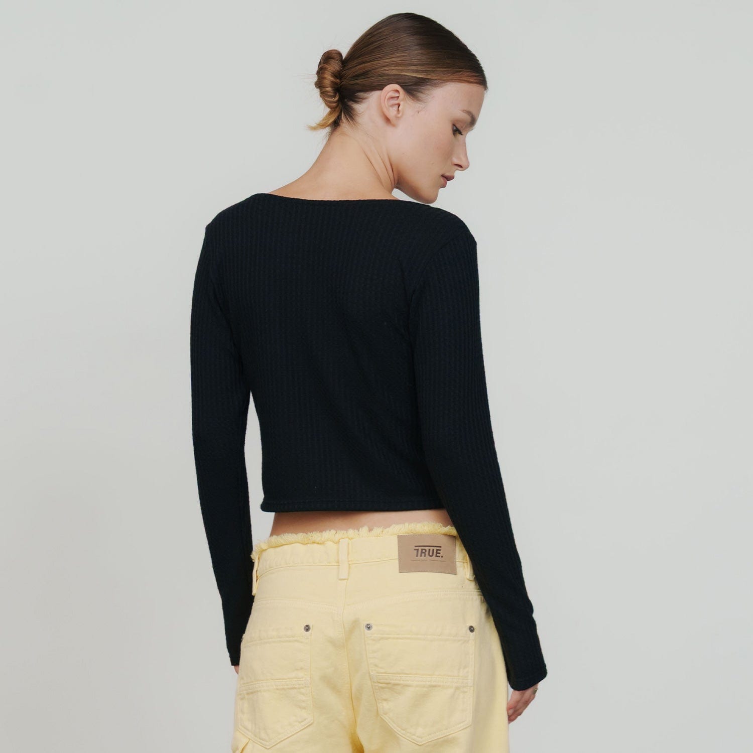 Knit LS Tee - Black - imagen 3