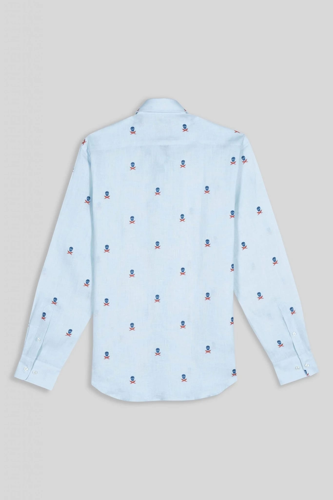Men's linen shirt separated skulls icement - imagen 6