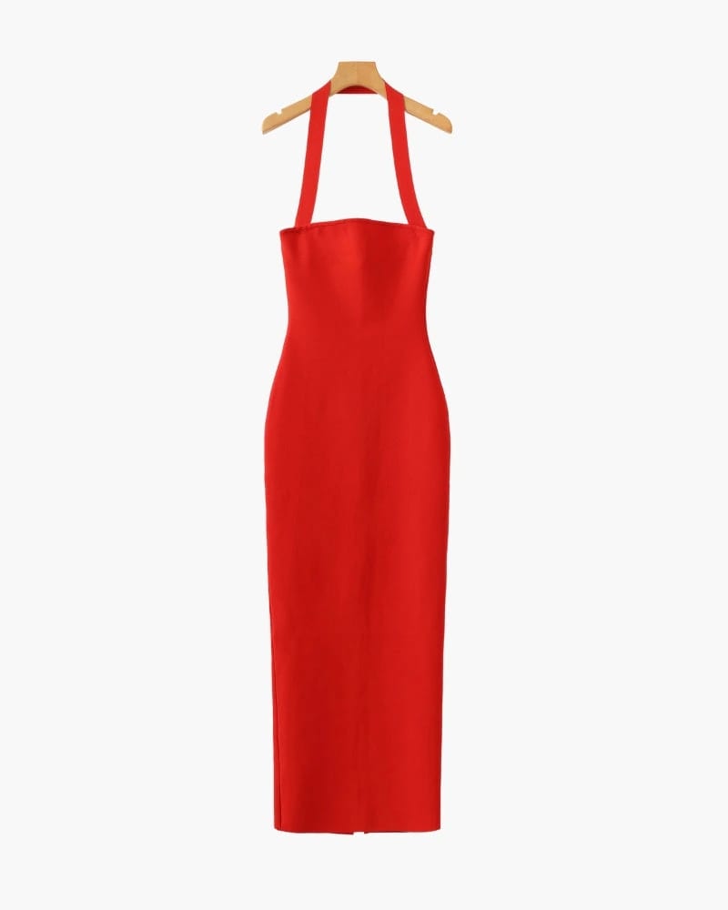 Halter Neck Slim Fit Maxi Dress - imagen 4