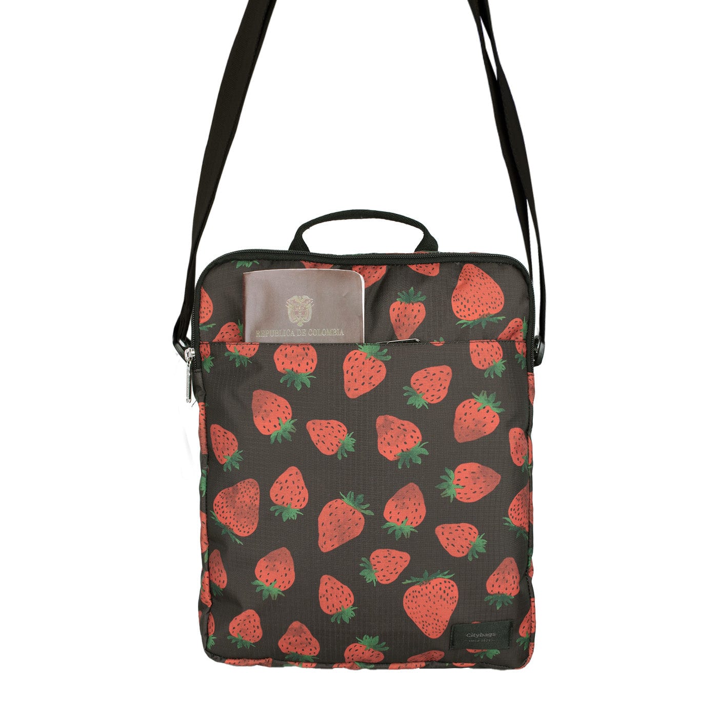 Bolso Manos Libres Convertible a Morral Citybags ULTRA Fresas - imagen 7