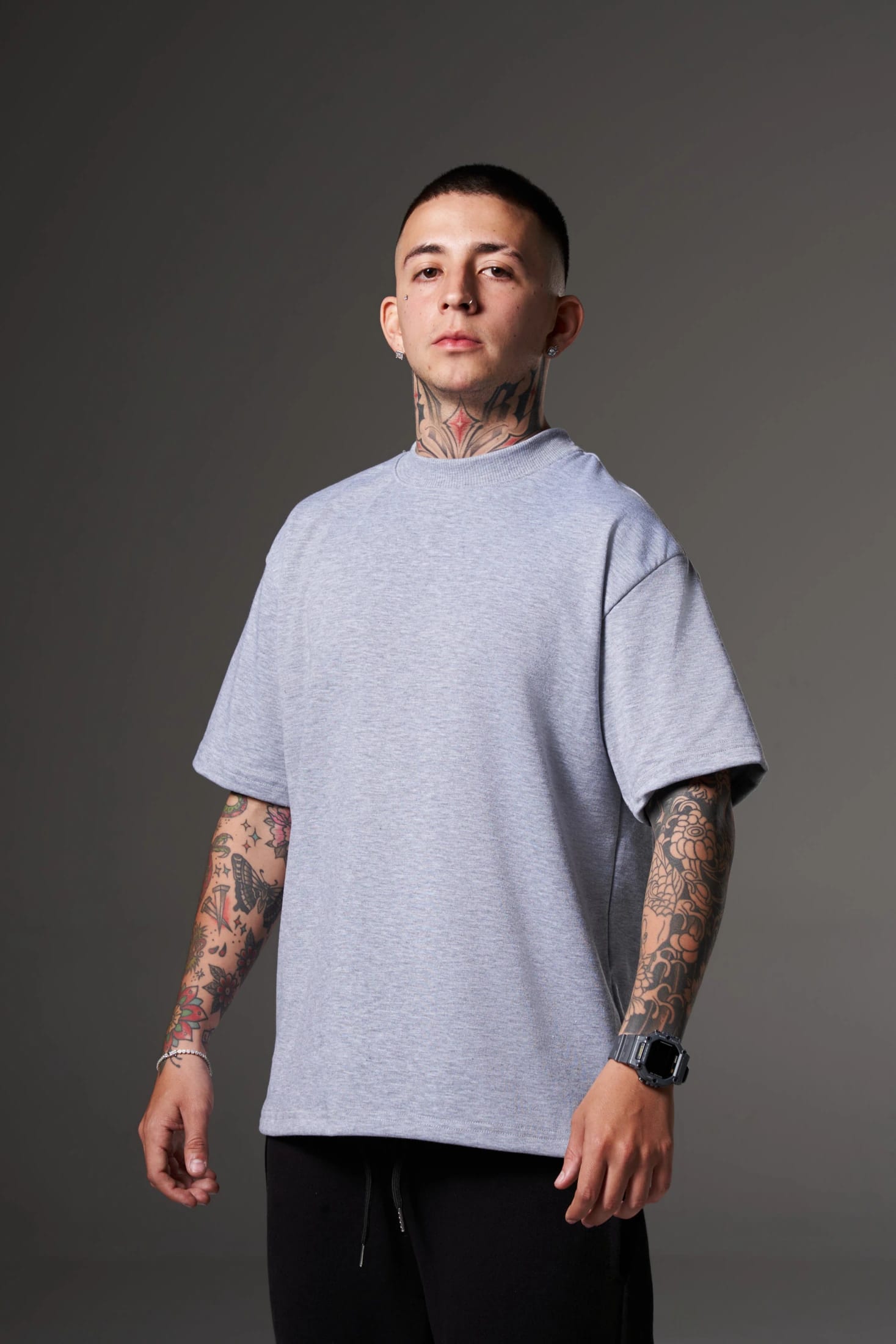 CAMISETA GRIS JASPE OVERSIZE SVG - imagen 2