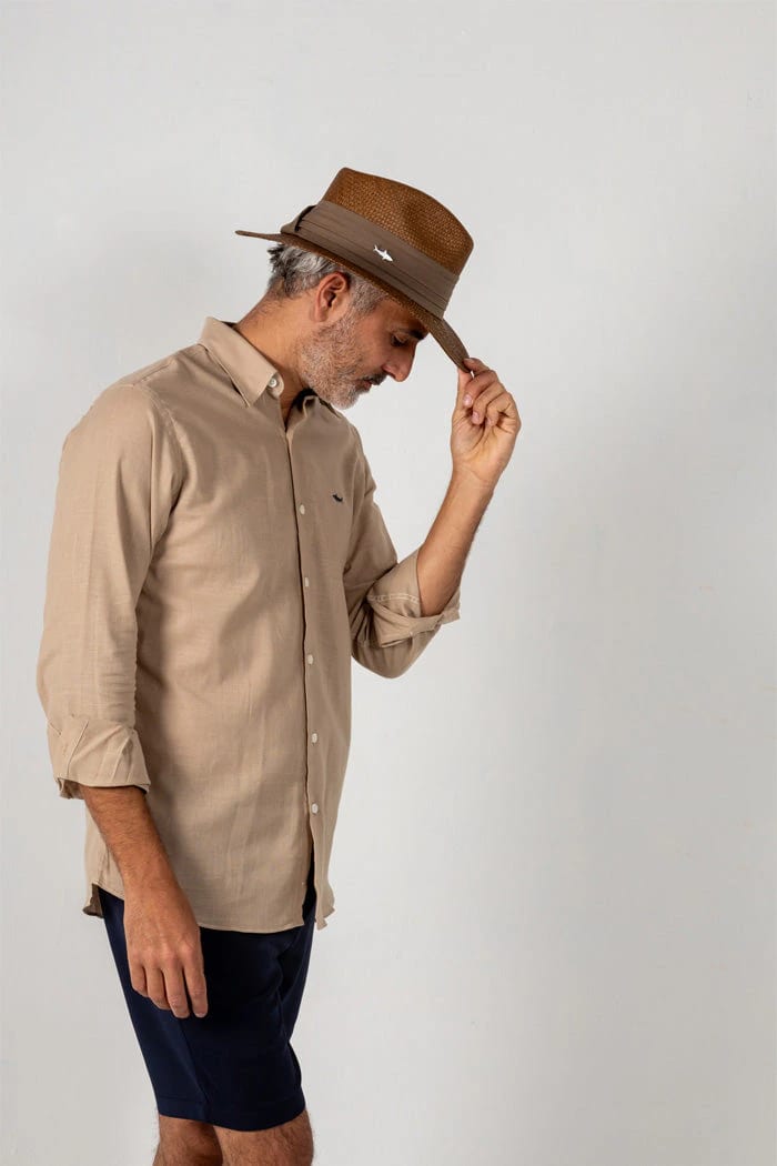 SOMBRERO OSCURO CINTA ANCHA CENIZO - imagen 4
