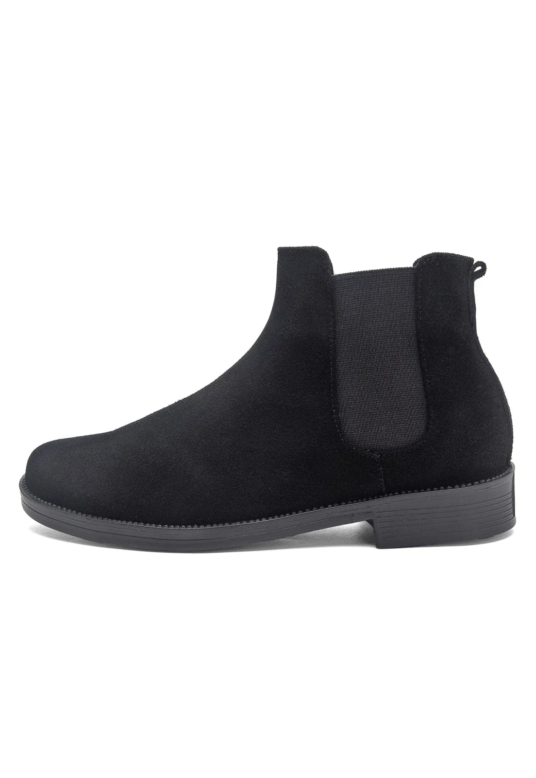 Botines chelsea negros en gamuza. - imagen 3