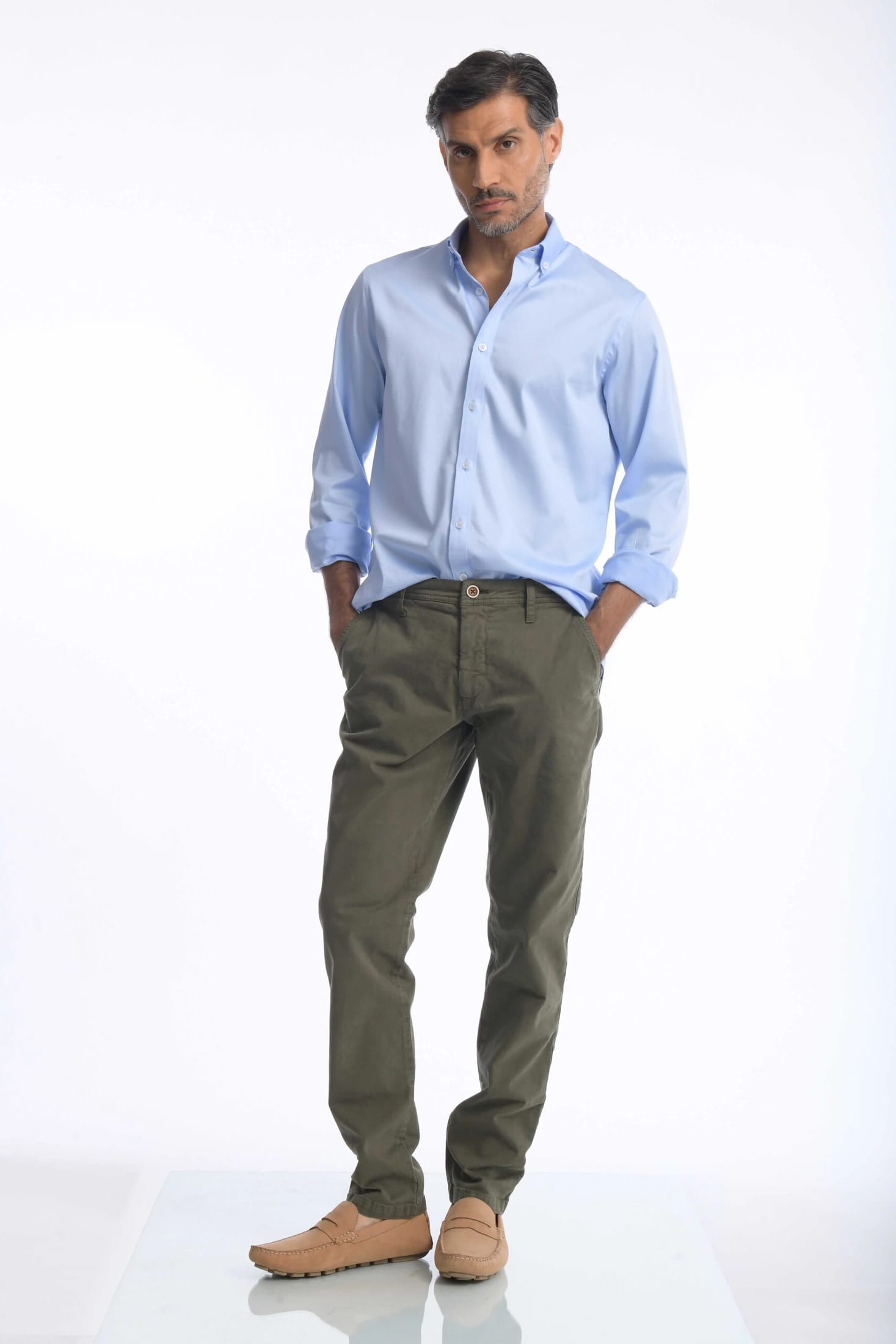 Pantalón Chino Dril Verde Militar - imagen 1
