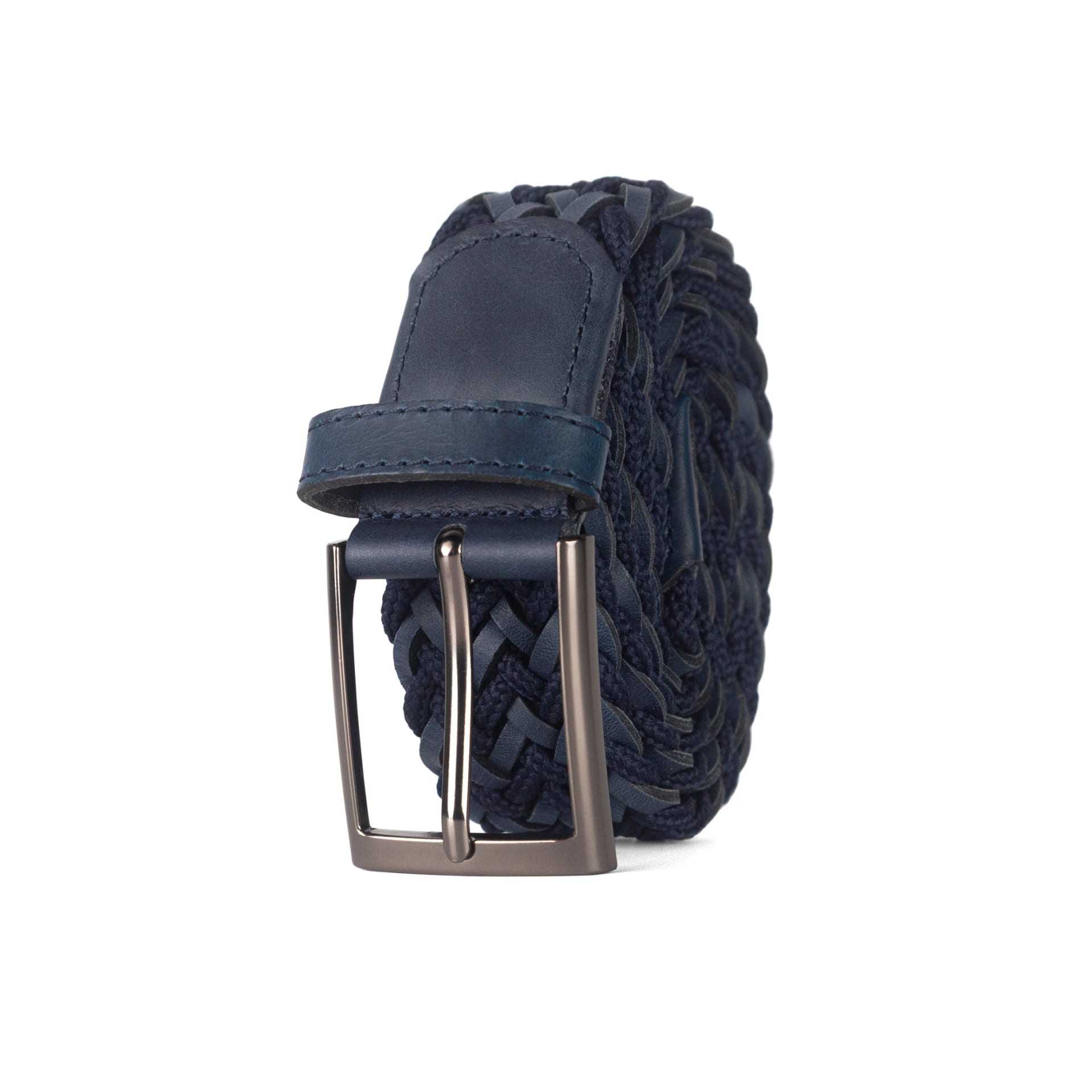CINTURÓN LEATHER FUSION Azul/negro - imagen 3