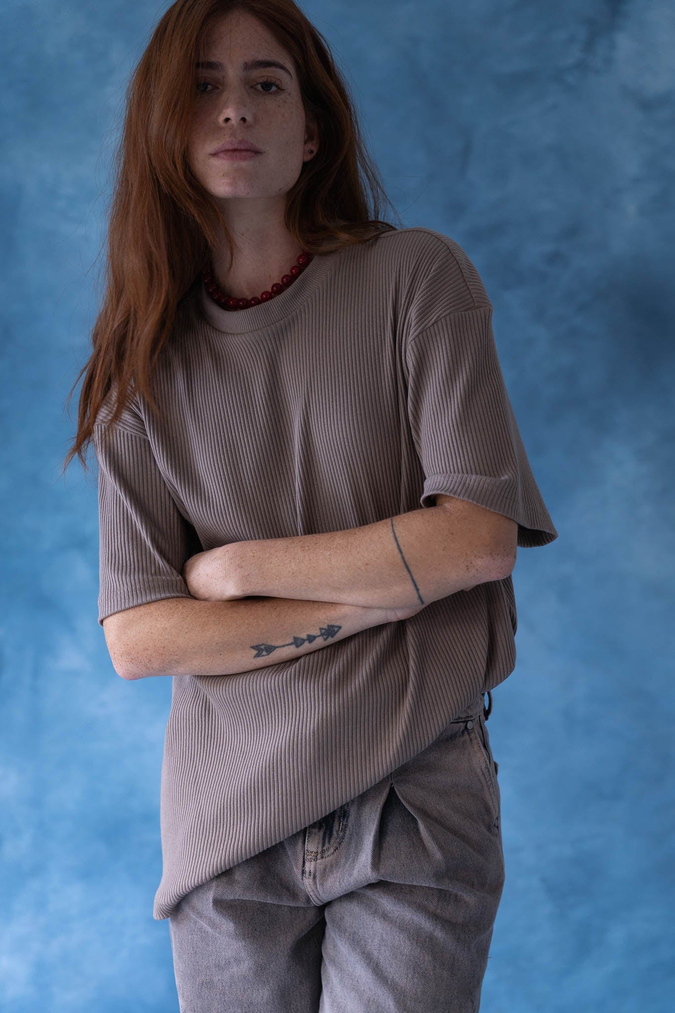 Camiseta rib Marea Taupe - imagen 3
