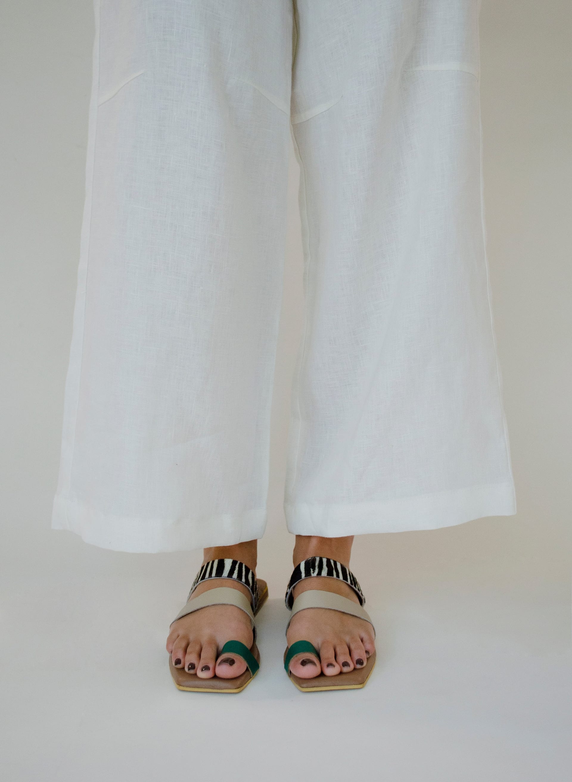 The Ocaso sandal | verde/taupe - imagen 3