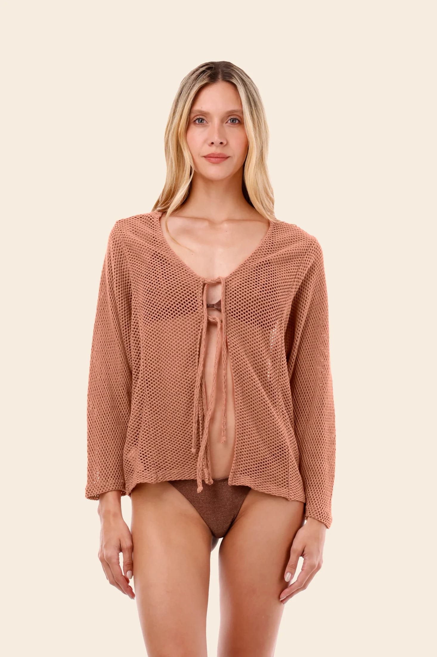 Salmon Mesh Malla Ritual Shirt - imagen 6