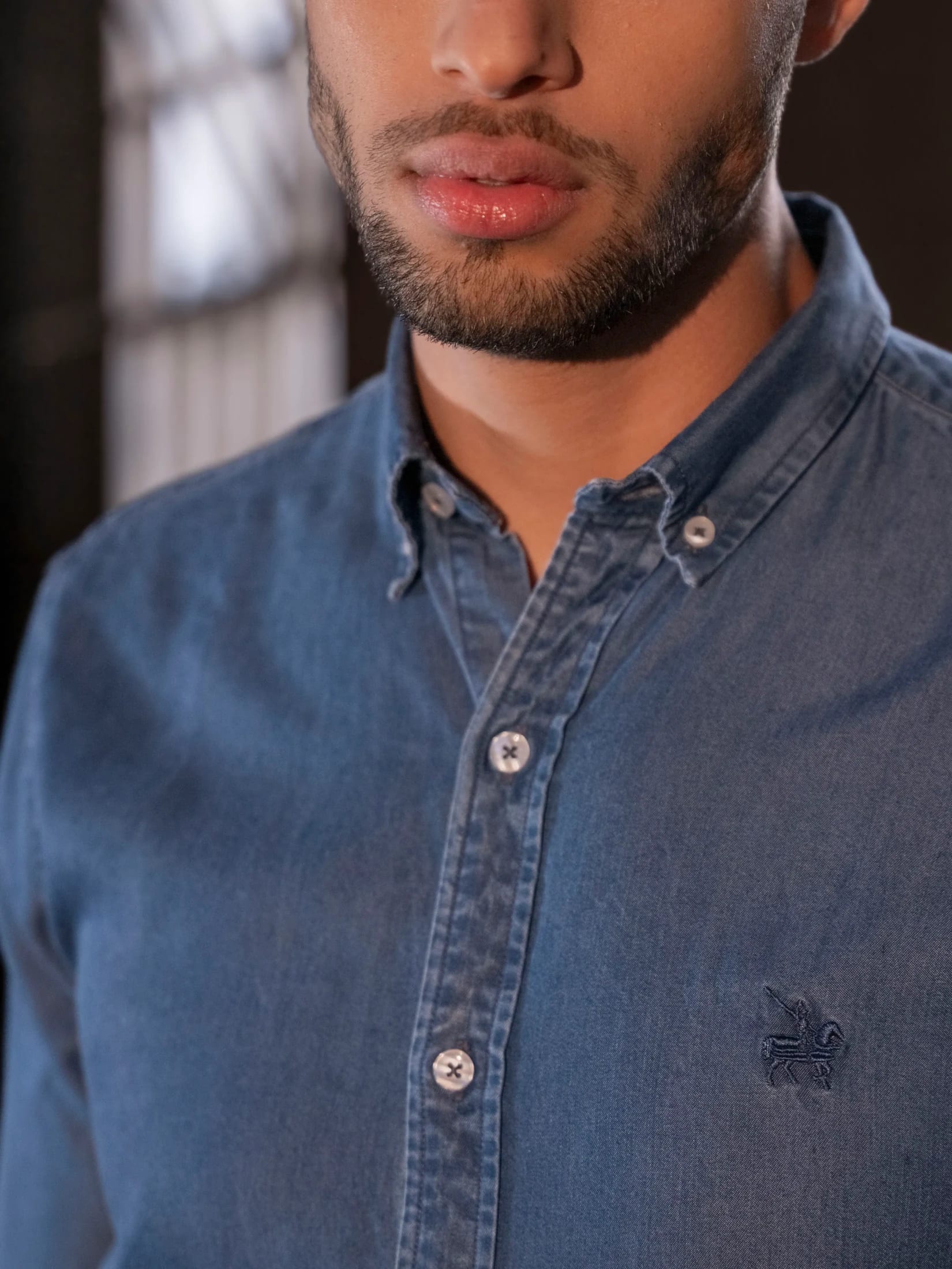 Camisa First-Class Denim Hombre Azul medio - imagen 7