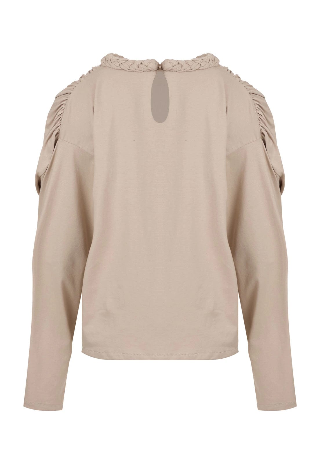 BRAIDED NECKLINE T-SHIRT - imagen 1