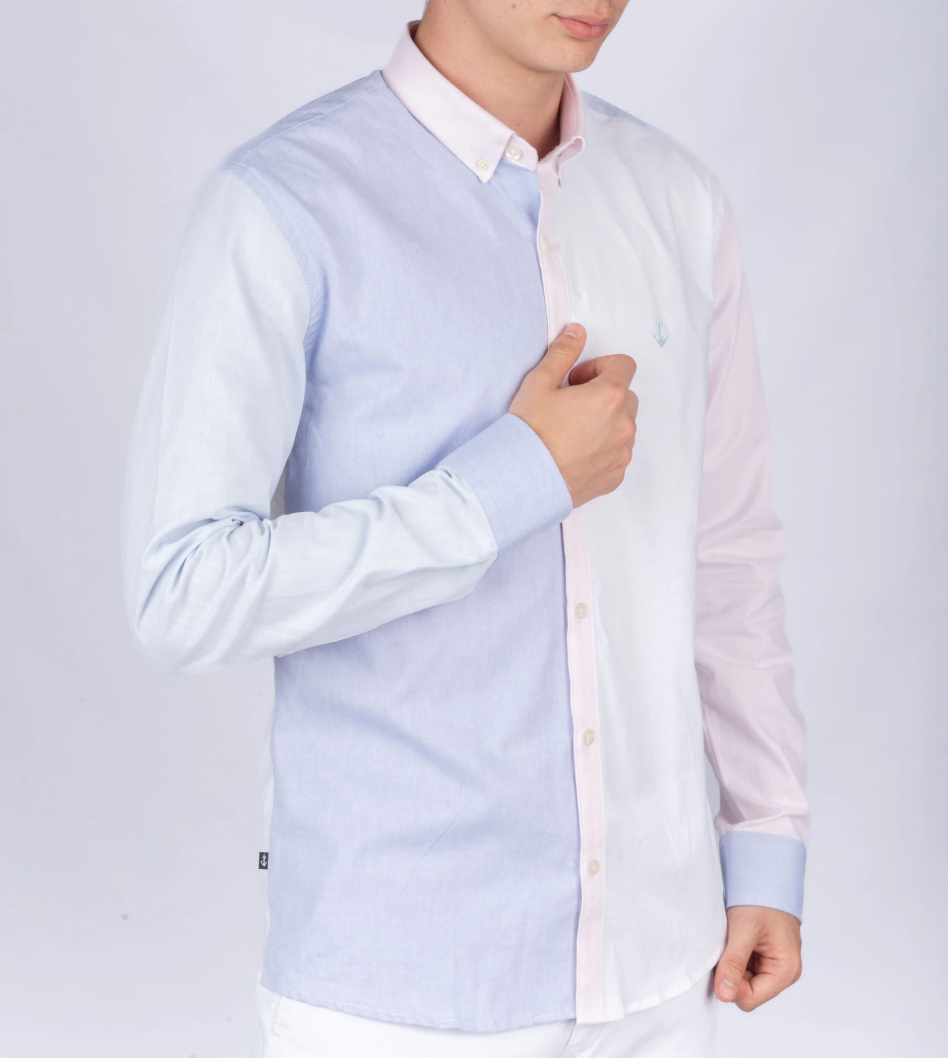 Camisa Oxford Blanca Multicolor - imagen 4