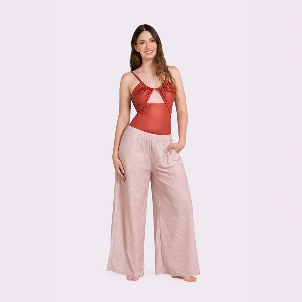 Pantalón Pareo Ancho  Broderie Playa Mujer - imagen 3