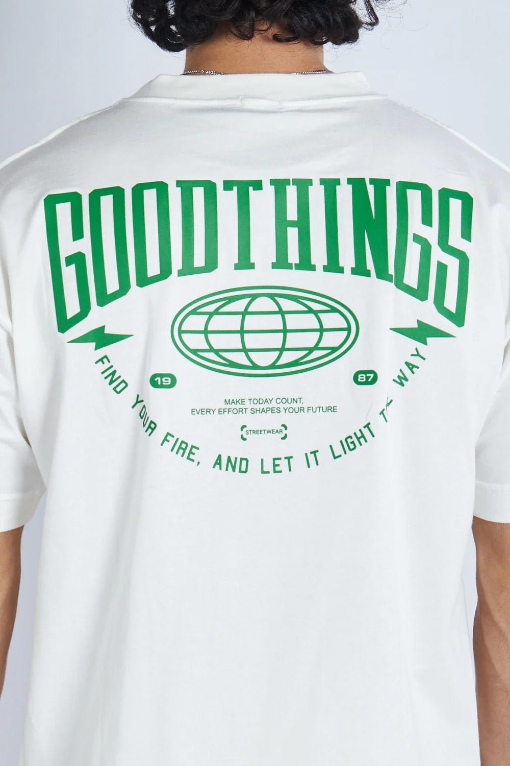 Camiseta oversize estampada Good Things Marfil| DROP 03 | - imagen 4