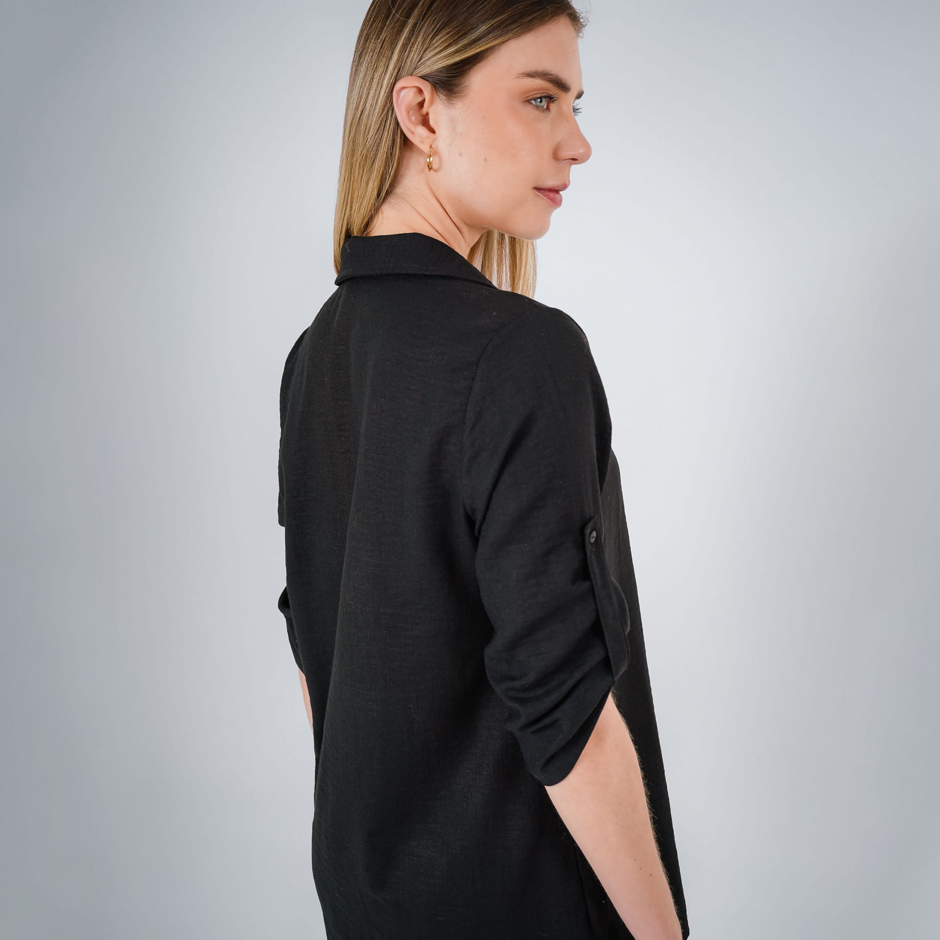 Blusa Cuello Camisero Manga 3/Cuartos - imagen 5