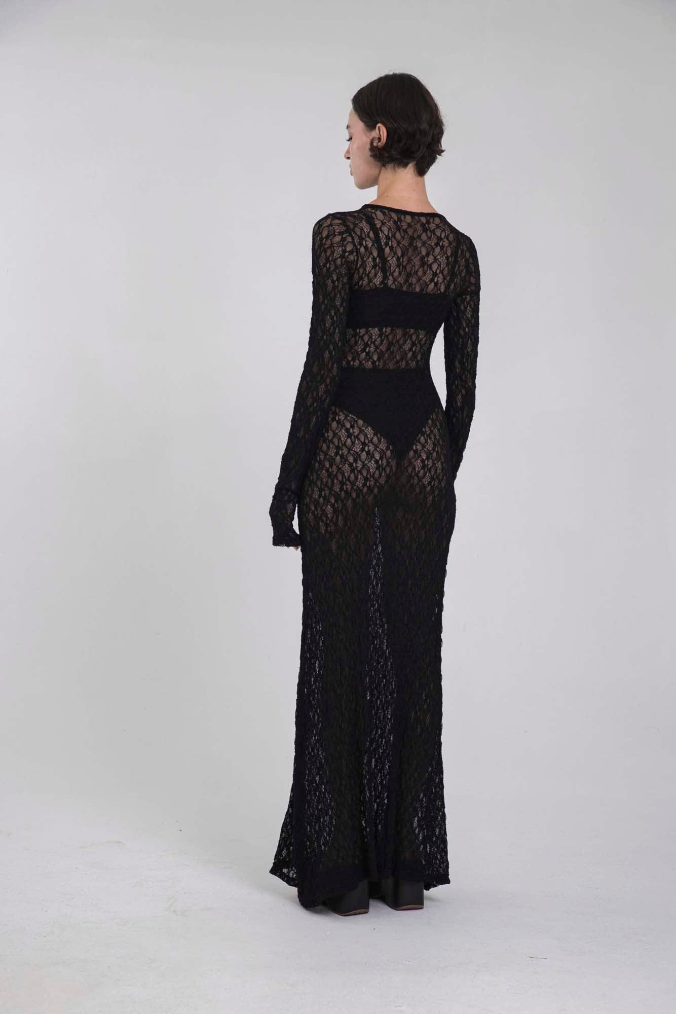 VITTORIA BLACK LACE DRESS - imagen 2