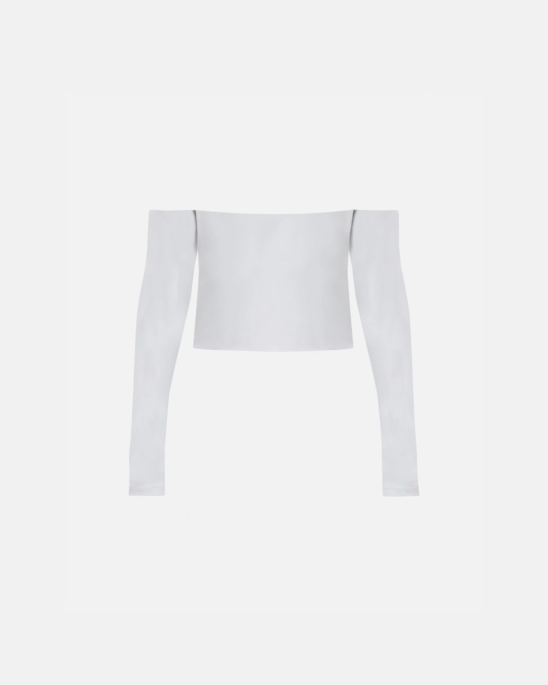 Basics Off Shoulder Long Sleeve Top White - imagen 3