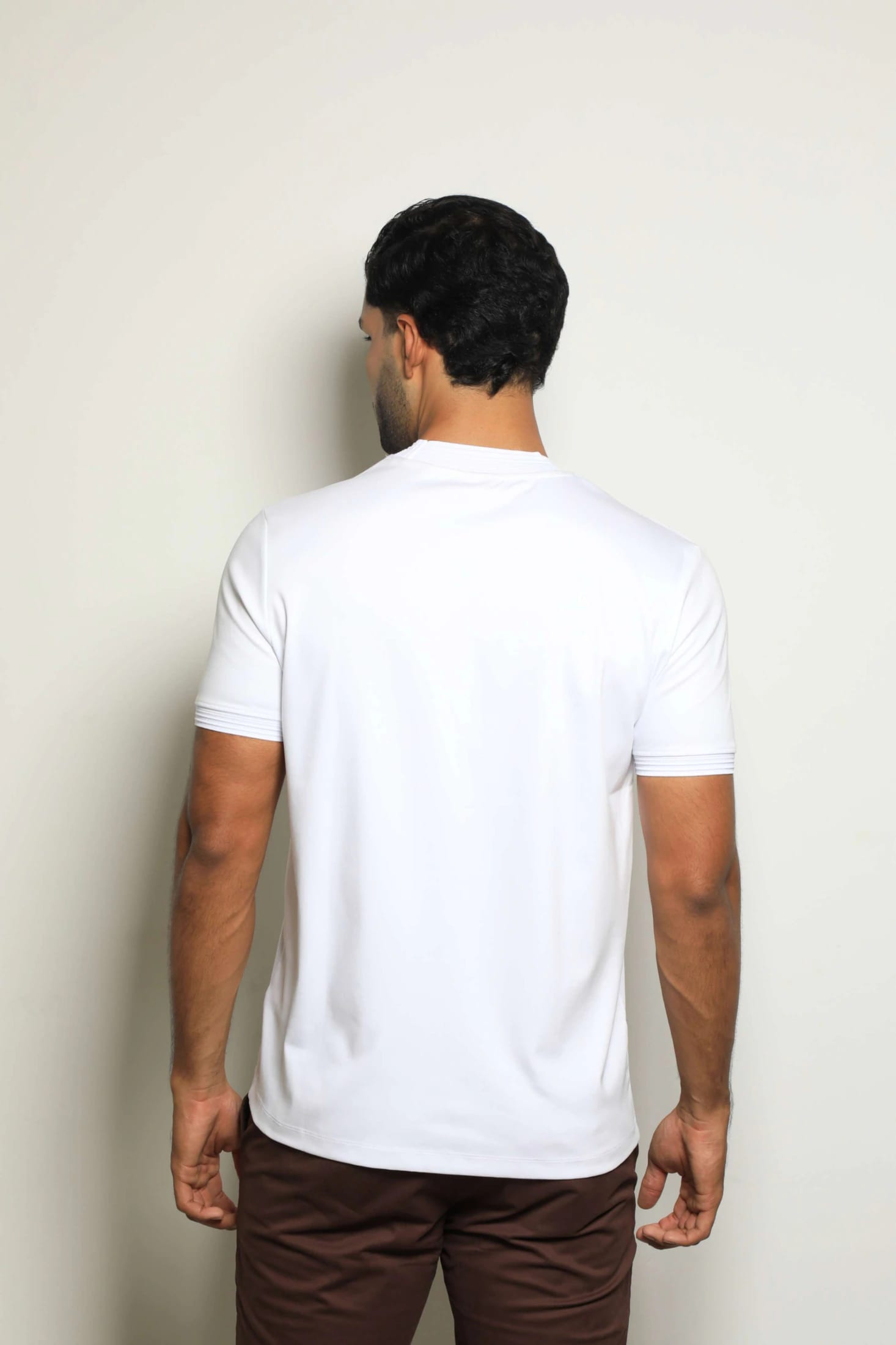 Camiseta Mercerizada Blanco/Detalle Cuello-Puños - imagen 5