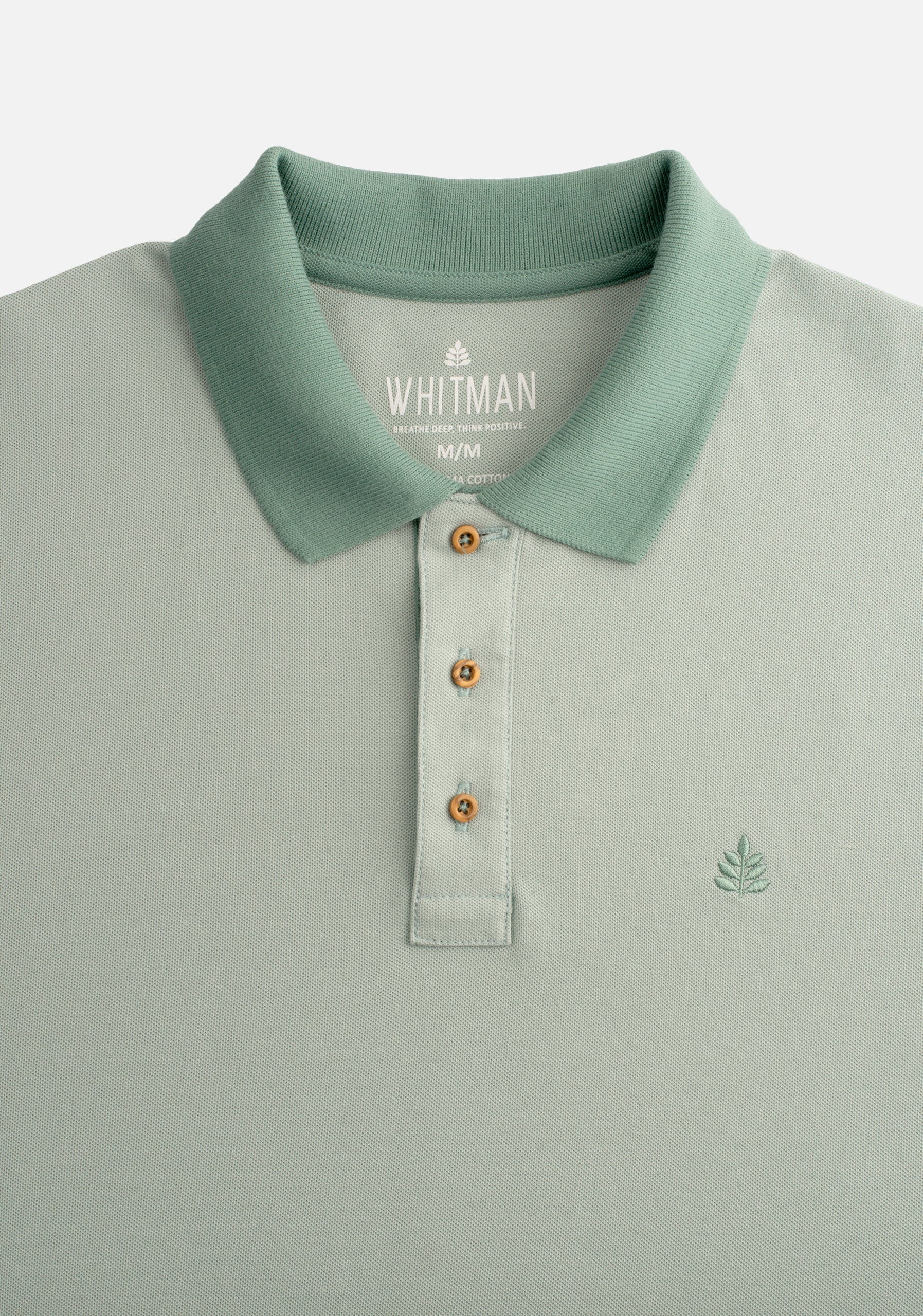 Camiseta Polo H Unicolor Mzc. Verde L-Atn - imagen 2