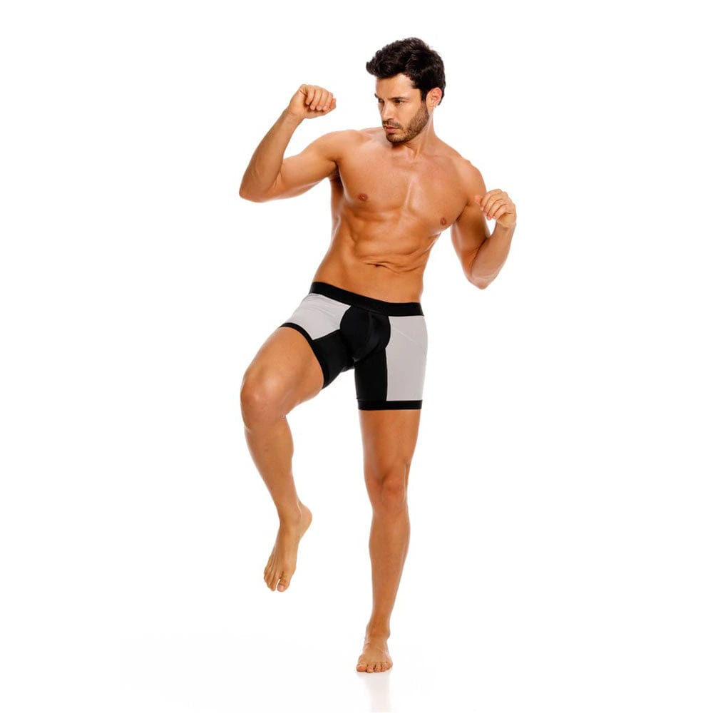 BOXER DEPORTIVO MEDIO BANDAS GRIS - imagen 1