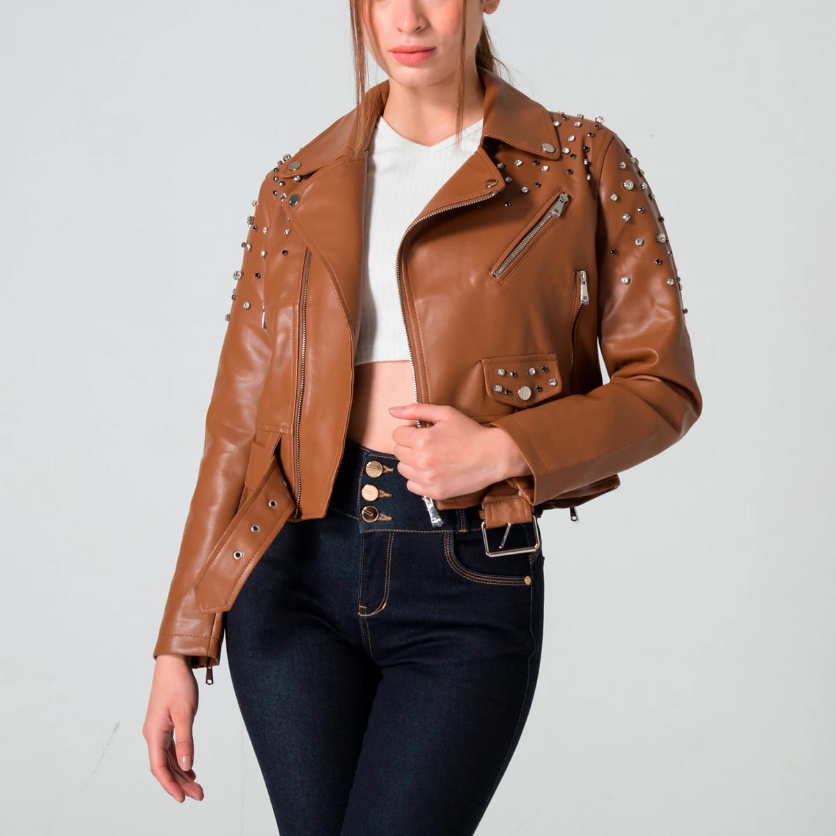 Chaqueta Sintetica Biker Crystal - imagen 32