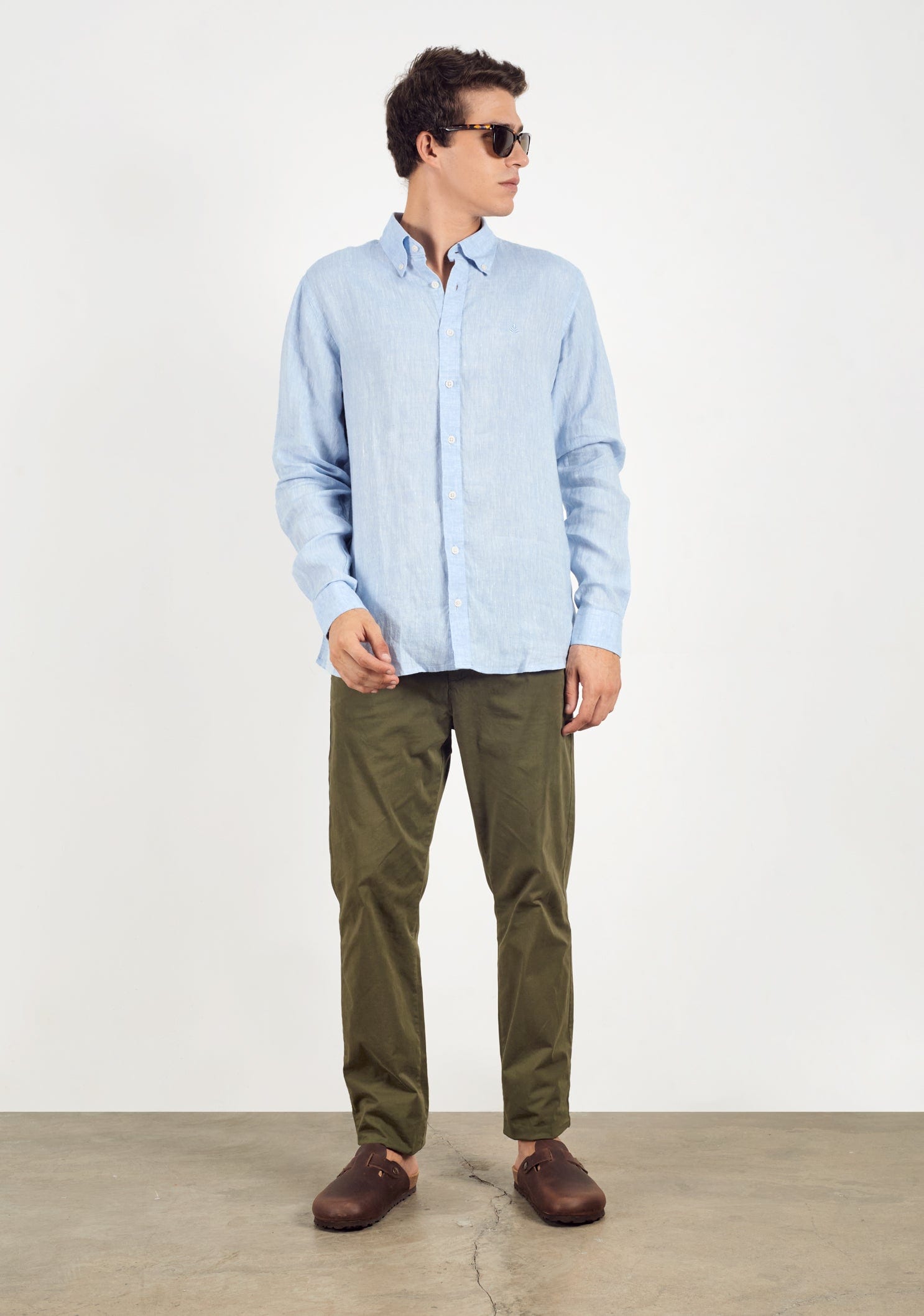 Camisa Lino CBD Azul Celeste L-Atn - imagen 5