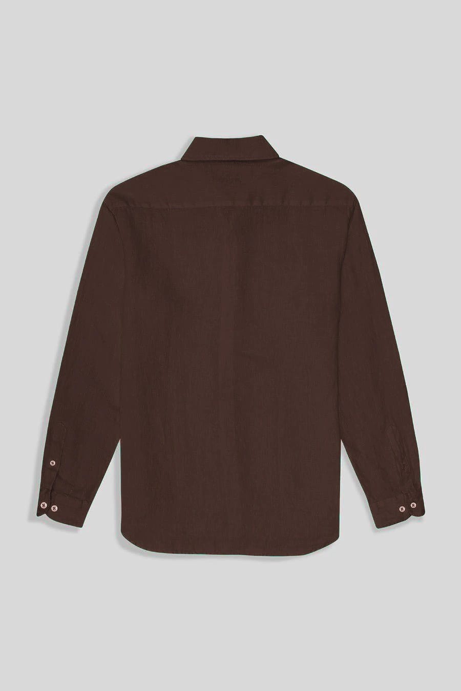 Men's linen shirt deeptaupe - imagen 3