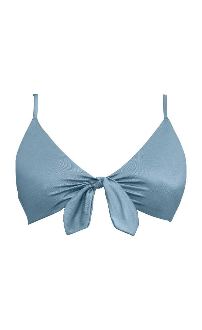 TOP BIKINI HALTER GRIS - imagen 1