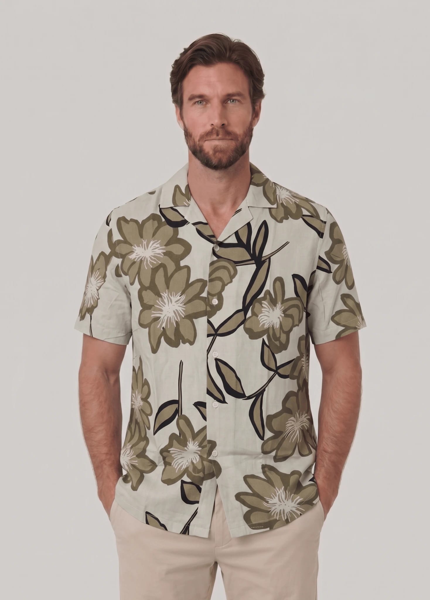 Camisa estampada manga corta para hombre Jon Sonen 027225073 - imagen 1