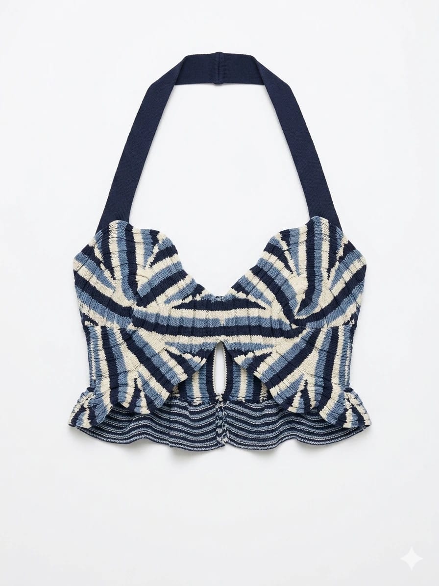 ASTRID TOP BLUE STRIPES - imagen 1