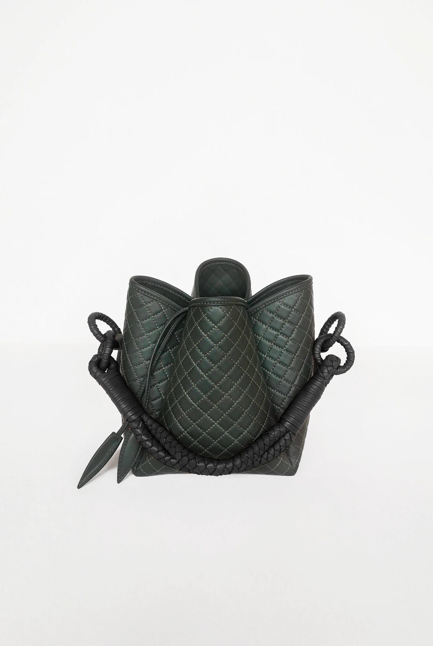 Tulip Mini Bucket Bag, Green & Black - imagen 1