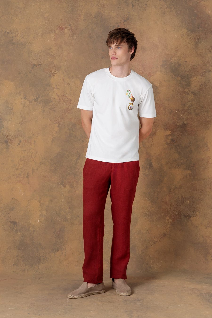 Men's cotton t-shirt satyr white - imagen 3