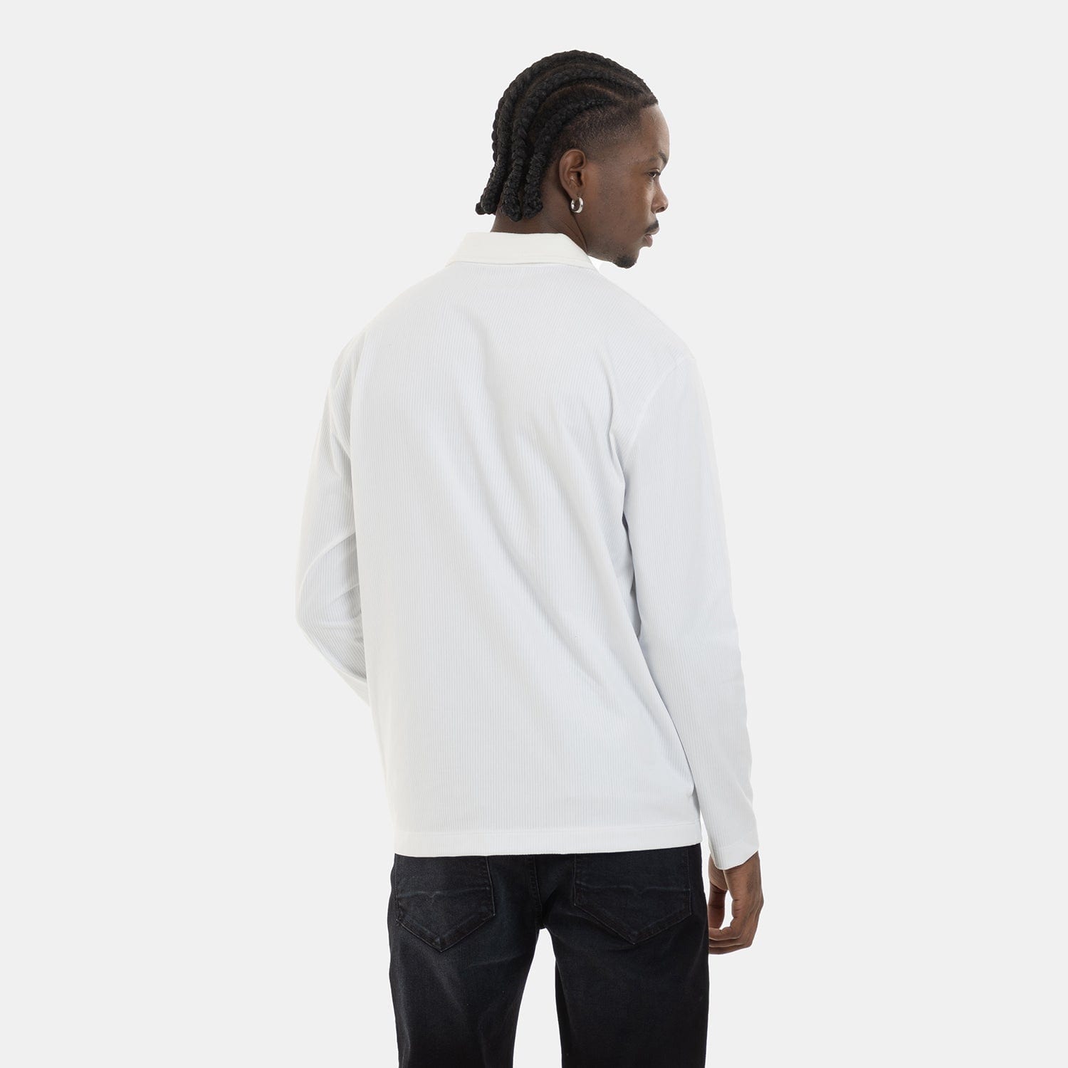 Zip Polo Sweatshirt White - imagen 3