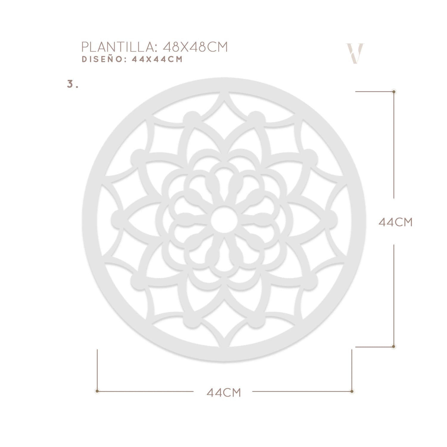 Plantillas para pintar, Vamarú Stencils, Colección Armonía 25cm y 48cm, 5und - imagen 15