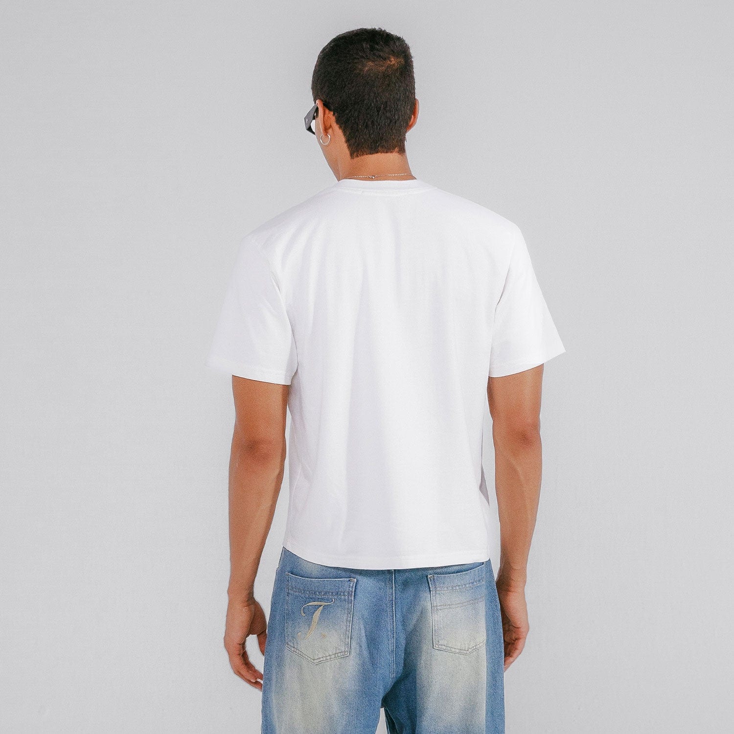 Scanning Cropped Tee - Cream - imagen 3